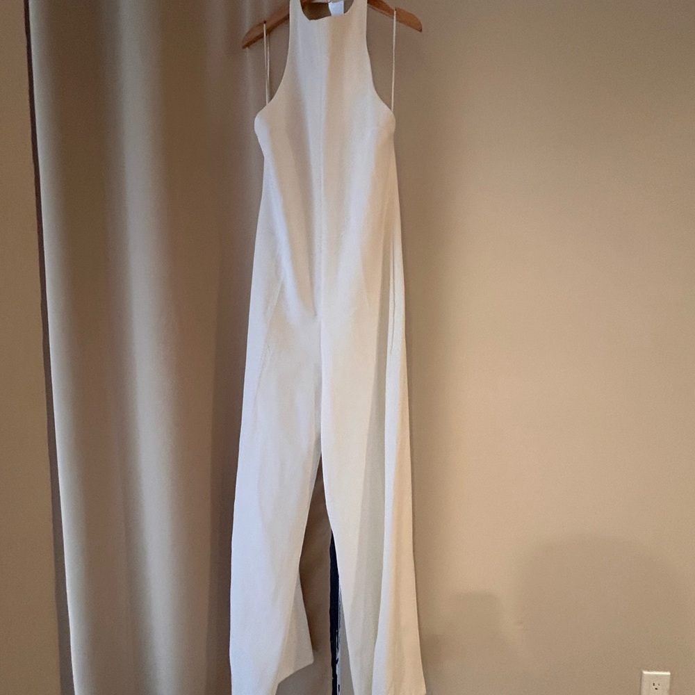 Zara White Jumpsuit - Straight Leg